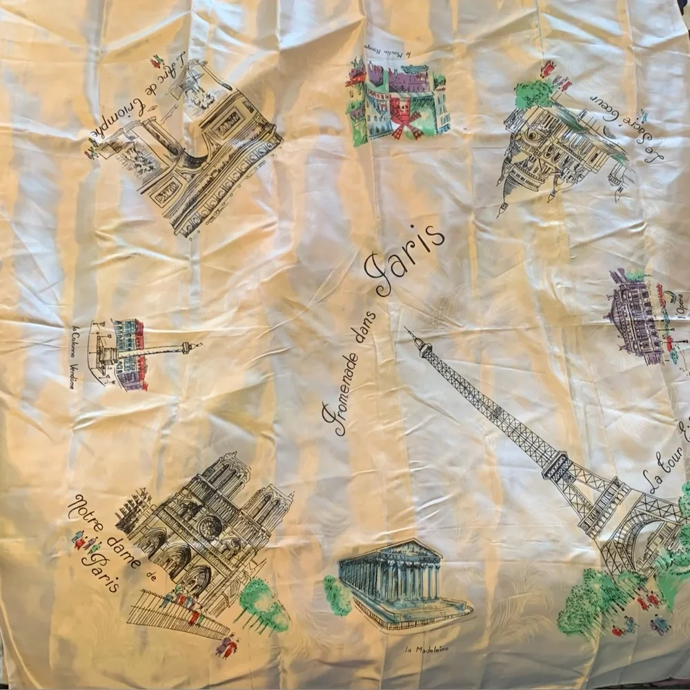 Vintage Paris Landmark Scarf